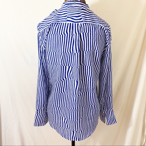 Banana Republic Elsie Ruffle Flutter Striped Med - Picture 4 of 8